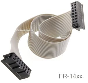 96in 14-Pin (2x7) Female to Female 2.54mm-Pitch 14-wire IDC Flat Ribbon Cable