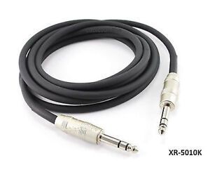 Kirlin 10ft TRS 1/4" Male To Male Audio Cable – 20AWG, Noise Free – Single Cable