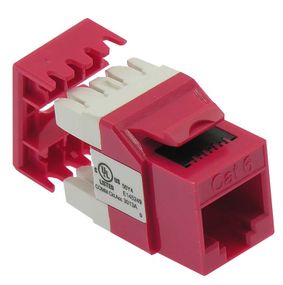 CAT6 RJ45 110-Type 180 Termination Keystone Jack, Red