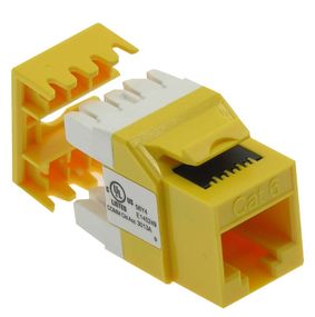 CAT6 RJ45 110-Type 180 Termination Keystone Jack, Yellow