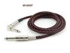 10ft 1/4" Mono Male to Right-Angle Male Woven Guitar/Bass Cable
