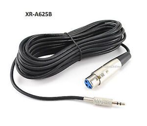 25ft 3.5mm TRS Plug to 3-Pin XLR Female Plug Balanced Audio Cable