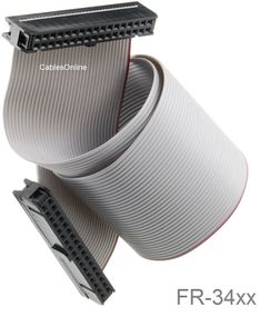 24in 34-Pin (2x17) Female to Female 2.54mm-Pitch 34-wire IDC Flat Ribbon Cable