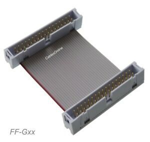 24in 34-Pin (2x17) 2.54mm-Pitch Male to Male 34-wire IDC Flat Ribbon Cable