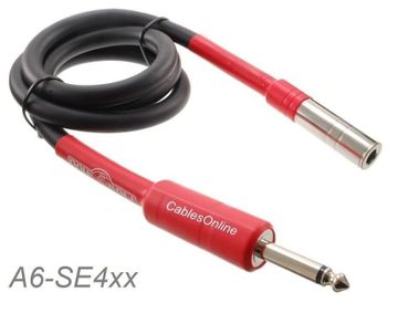 25ft 1/4" Mono TS Male to Female Speaker Audio Extension 14AWG 9.2mm OD Cable
