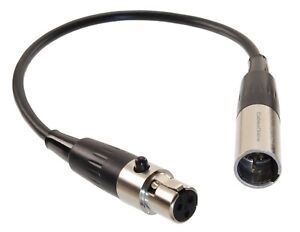 1.5ft Mini XLR 3-Pin Female to Mini XLR 3-Pin Male Pro Audio Cable