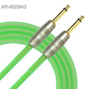 20ft Kirlin 1/4" Mono M/M Ultra Flex Guitar/Bass Amp Pro Audio Cable, Green
