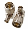 Right-Angle BNC Female to UHF PL259 Male RF Coaxial Adapter