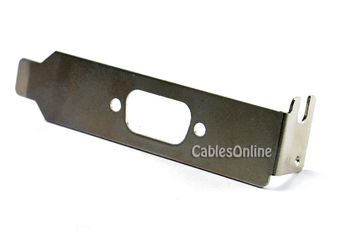 Single Port Low Profile I/O Bracket for DB9 or HD15 (VGA) D-Sub Connectors