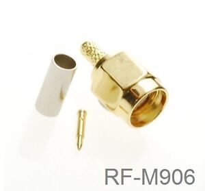 SMA Male Crimp-Type Connector for RG174/RG316/LMR100 Wire