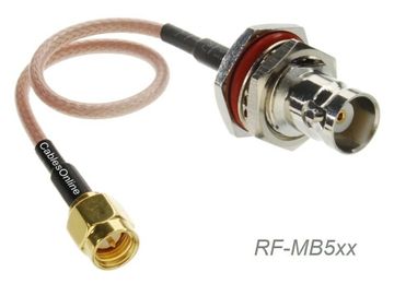 SMA Male to BNC Bulkhead Female RG316 Cable