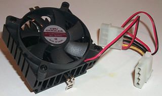 Socket 7& 370 4pin Power  Ball Bearing CPU Cooling Fan