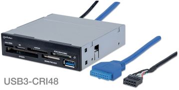 USB 3.0 Internal 3.5" Front Panel 48-in-1 Multi-Card Reader/Writer w/ USB3 Port