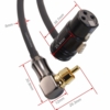 Low-Profile Right-Angle 3-Pin XLR Female to Right-Angle RCA Male Cable