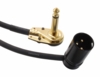 20ft Low-Profile Right-Angle 3-Pin XLR Male to Right-Angle 1/4" TS Male Cable
