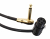 6ft Low-Profile Right-Angle 3-Pin XLR Female to Right-Angle 1/4" TS Male Cable