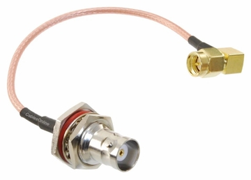 6ft SMA Right-Angle Male to BNC Bulkhead Female RG316 Coax Low Loss RF Cable