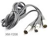 6ft Mini XLR Female Plug to Mini XLR 2-Male Lapel Mic Y-Splitter Audio Cable 6ft Mini XLR Female Plug to Mini XLR 2-Male Lapel Mic Y-Splitter Audio Cable