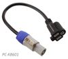 1ft. 16AWG Stage Lighting Fixture PowerCon-Compatible to 3-Prong Female Adapter