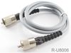 6ft RG-8/U Mini Coax UHF PL-259 Male/Male Grey Coax Cable