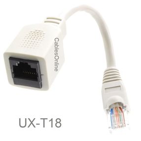 T1 Crossover Male to Female Adapter, 8P8C/RJ48 (Pin 1,2,4,5)