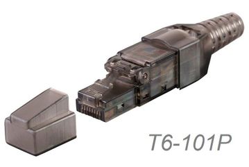 Toolless CAT6 RJ45 Modular Male Plug, no need for a crimping tool,
