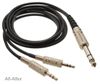 6ft Stereo 1/4" 6.3mm Male to Dual 3.5mm Stereo Male Y-Splitter Audio Cable