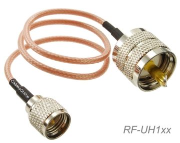 UHF Male to Mini-UHF Male RG316 Cable