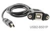 1.5ft USB-2.0 B-Female Panel Mount to Mini 5-Pin Male Cable 1.5ft USB-2.0 B-Female Panel Mount to Mini 5-Pin Male Cable