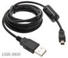 6ft USB 2.0 A to Mini-B 8-Pin Cable for Nikon Coolpix 775 and Olympus D40,C40 6ft USB 2.0 A to Mini-B 8-Pin Cable for Nikon Coolpix 775 and Olympus D40,C40