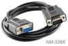 6ft DB9 Null Modem Male/Female Serial Cable, Black