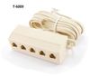 RJ11 5-Way 4C Telephone Line Jack Outlet Socket Splitter Adapter Cable RJ11 5-Way 4C Telephone Line Jack Outlet Socket Splitter Adapter Cable