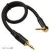 3ft Right-Angle to Straight 3.5mm TRS Stereo Male to Male Pro Audio Cable
