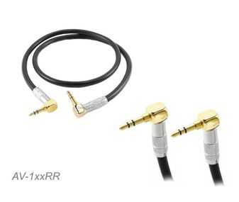 Right-Angle to Right-Angle 3.5mm TRS Stereo Male to Male Pro Audio Cable