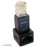 RJ45 Cat5e/Cat6 Male/Female 90 Right Angle Black Adapter