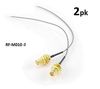 2-PACK 6" SMA Female w/ Nut Bulkhead Pigtail Open RF Jumper 1.13mm Coax Cable