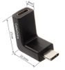Right-Angle USB-3.1 Type-C Male to Type-C Female Extension Adapter Right-Angle USB-3.1 Type-C Male to Type-C Female Extension Adapter