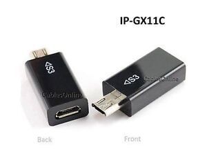 USB Micro Samsung S3 11-Pin Male to Micro-B 5-Pin Female MHL Converter Adapter
