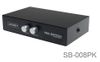 2-Way VGA (HD15) Push Button Metal Mini Switch Box Black