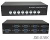 Compact 8-Way VGA (HD15) Push Button Metal Mini Switch Box