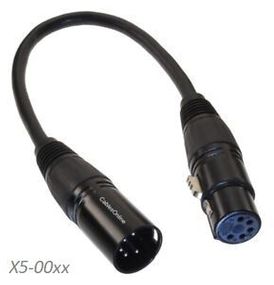 XLR 5-Pin Female to XLR 5-Pin Male Shielded Extension Patch Cable