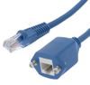 CAT5e RJ45 M/F Ethernet Network Screw Panel Mount Blue Extension Cable