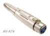 XLR 3-Pin Female to 6.3mm (1/4") TS Mono Female Adapter XLR 3-Pin Female to 6.3mm (1/4") TS Mono Female Adapter