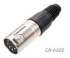XLR 5-Pin Male Solder Type Silver/Black Metal Connector XLR 5-Pin Male Solder Type Silver/Black Metal Connector