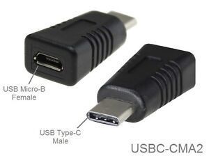 USB Type-C Male to USB Micro-B 5-Pin Female USB 2.0 Adapter