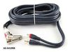 10ft Right Angle Dual 1/4" TS Mono Male Plug to 2-RCA Plug Male Blue Audio Cable