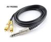 6ft CablesOnline 1/4" TRS Stereo Plug to 2-RCA Plug (Left/Right) Black Cable