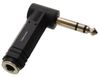 Right-Angle 1/4" (6.35mm) TRS Stereo Male to Female Audio Adapter Right-Angle 1/4" (6.35mm) TRS Stereo Male to Female Audio Adapter