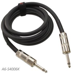 6ft 1/4" Mono TS Male to Male 14AWG 9.2mm OD Speaker Audio Cable
