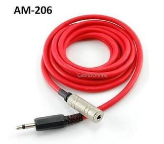 6ft 3.5mm Mono Audio Male to Female Ultra Flex Red Extension Cable